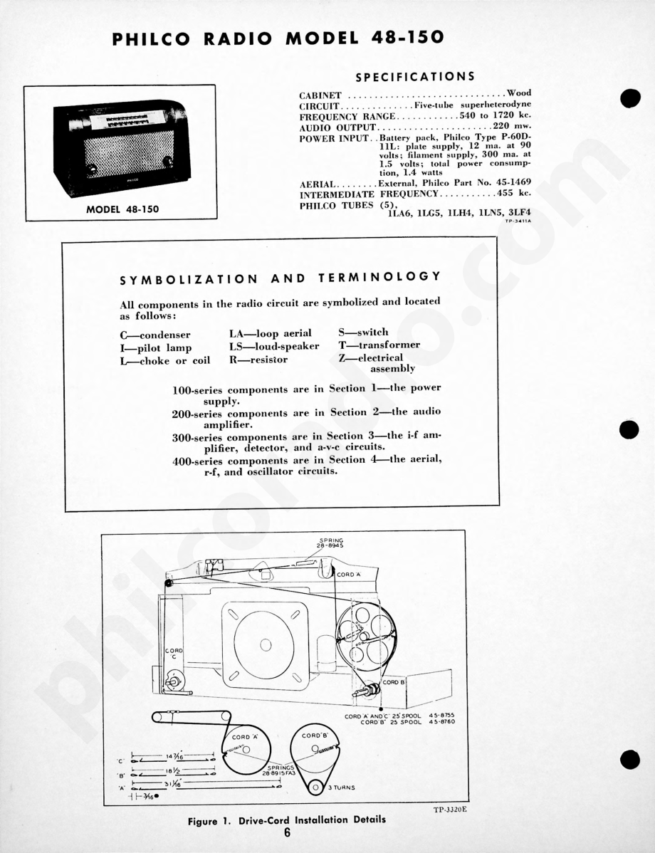 Philco Radio Model 48-150维修电路原理图.pdf_第1页