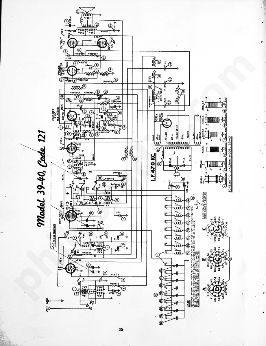 Philco Model 39-40, Code 121 维修电路原理图.pdf_第2页