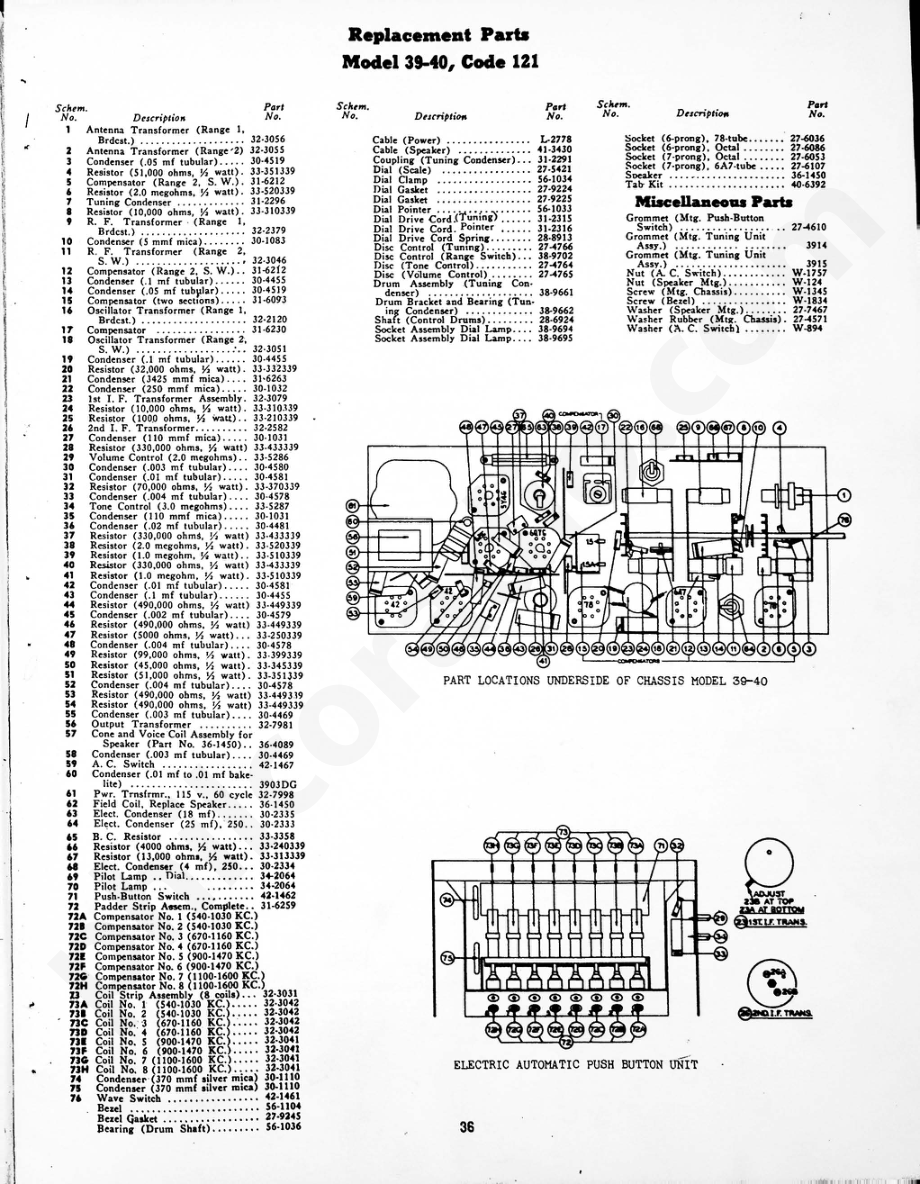 Philco Model 39-40, Code 121 维修电路原理图.pdf_第3页