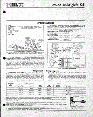 philco Model 38-34 (125) 维修电路原理图.pdf