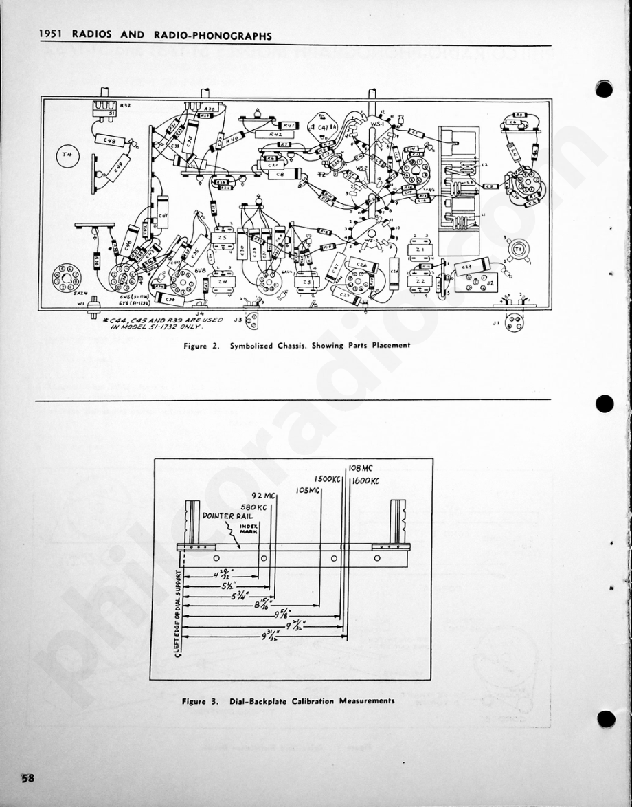 Philco Radio-Phonograph Model 51-1731 and 51-1732维修电路原理图.pdf_第2页
