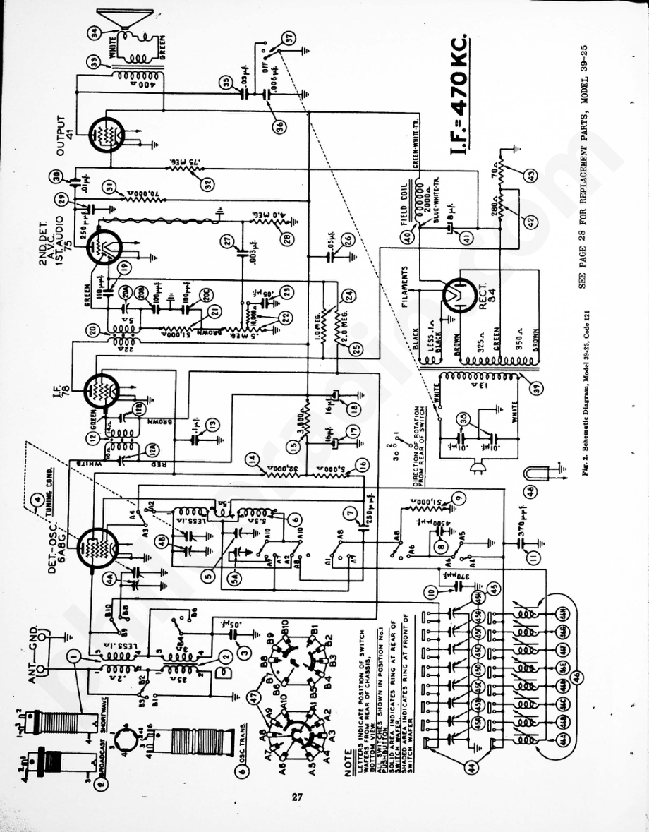 Philco Model 39-25, Code 121 维修电路原理图.pdf_第2页