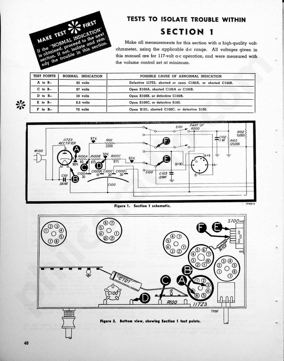 philco Model 46-350维修电路原理图.pdf_第2页
