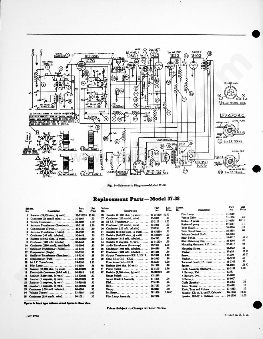 philco Model 37-38 维修电路原理图.pdf_第2页