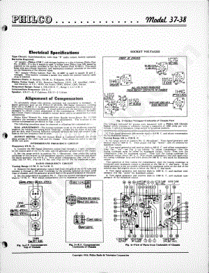 philco Model 37-38 维修电路原理图.pdf