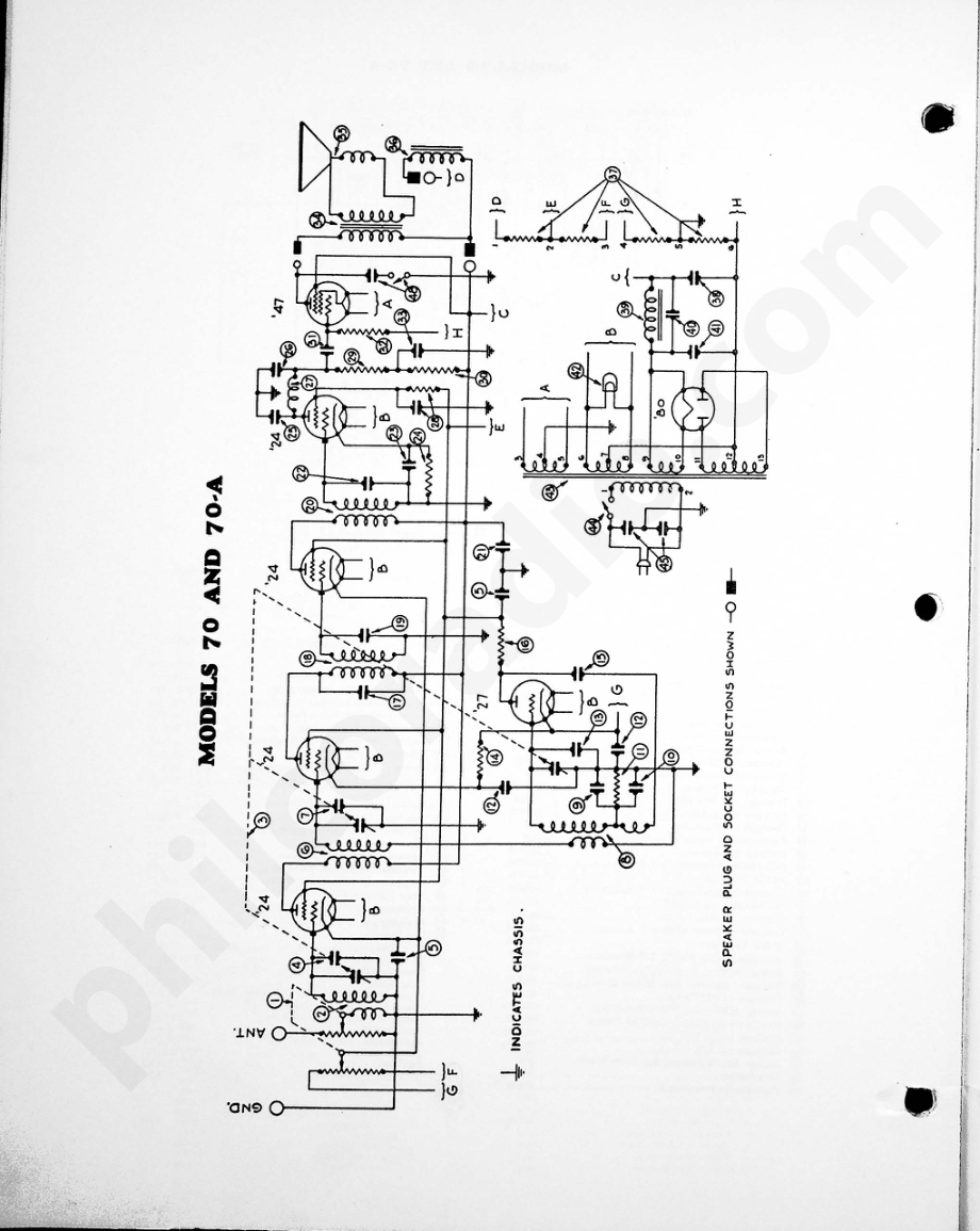 philco Models 70 and 70-A 电路原理图.pdf_第1页