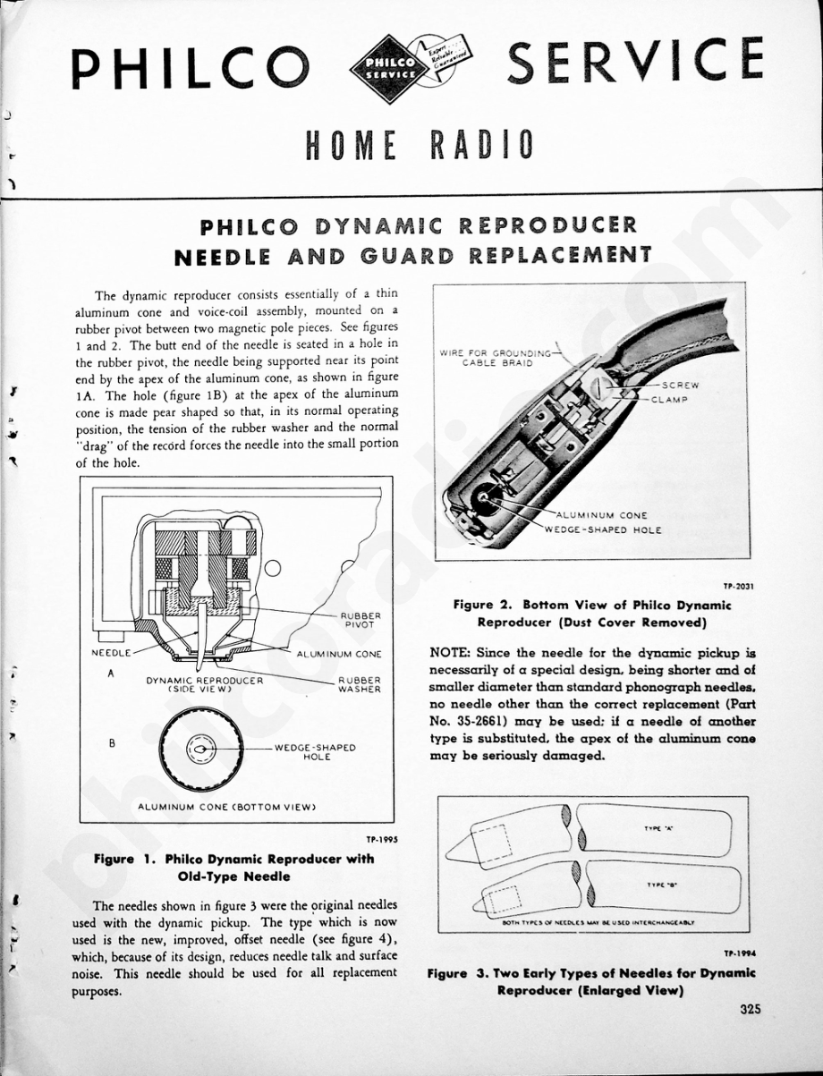 philco Philco Dynamic Reproducer Needle and Guard Replacement维修电路原理图.pdf_第1页