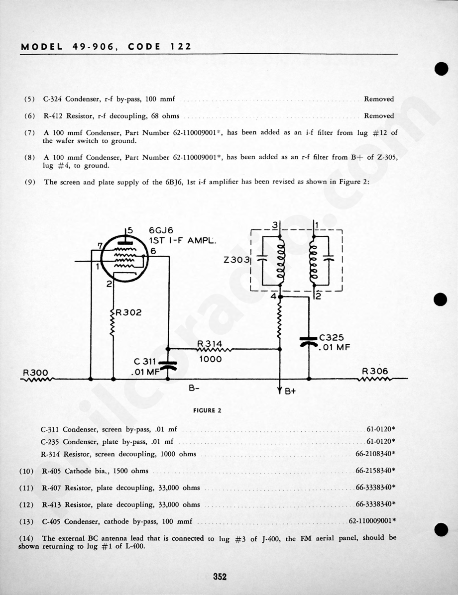 Philco Radio-Phonograph Model 49-1600维修电路原理图.pdf_第2页