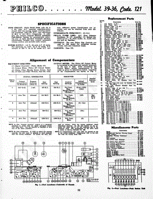 Philco Model 39-36, Code 121 维修电路原理图.pdf