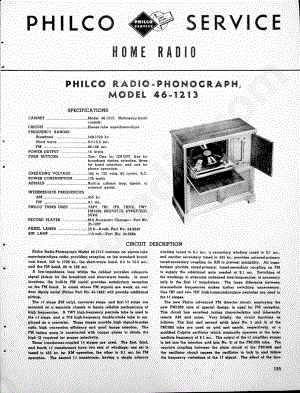 philco Model 46-1213维修电路原理图.pdf