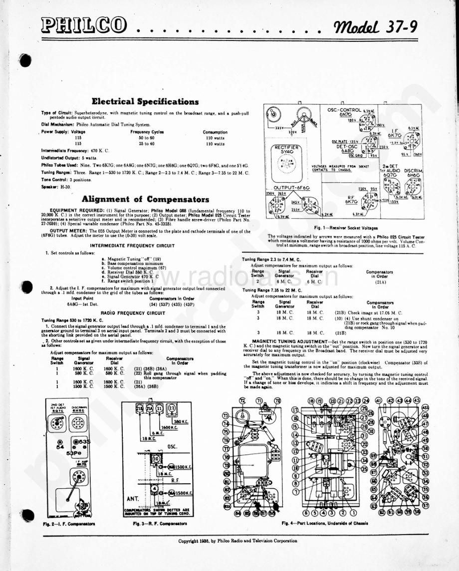 philco Model 37-9 维修电路原理图.pdf_第1页