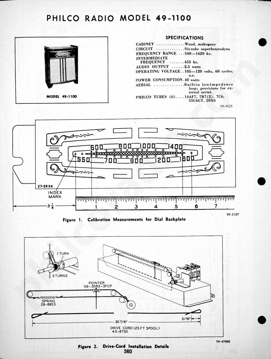 Philco Radio-Phonograph Models 49-1602 and 49-1604维修电路原理图.pdf_第1页