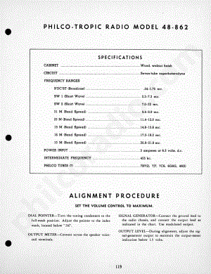 Philco Radio-Phonograph Model 48-1256维修电路原理图.pdf