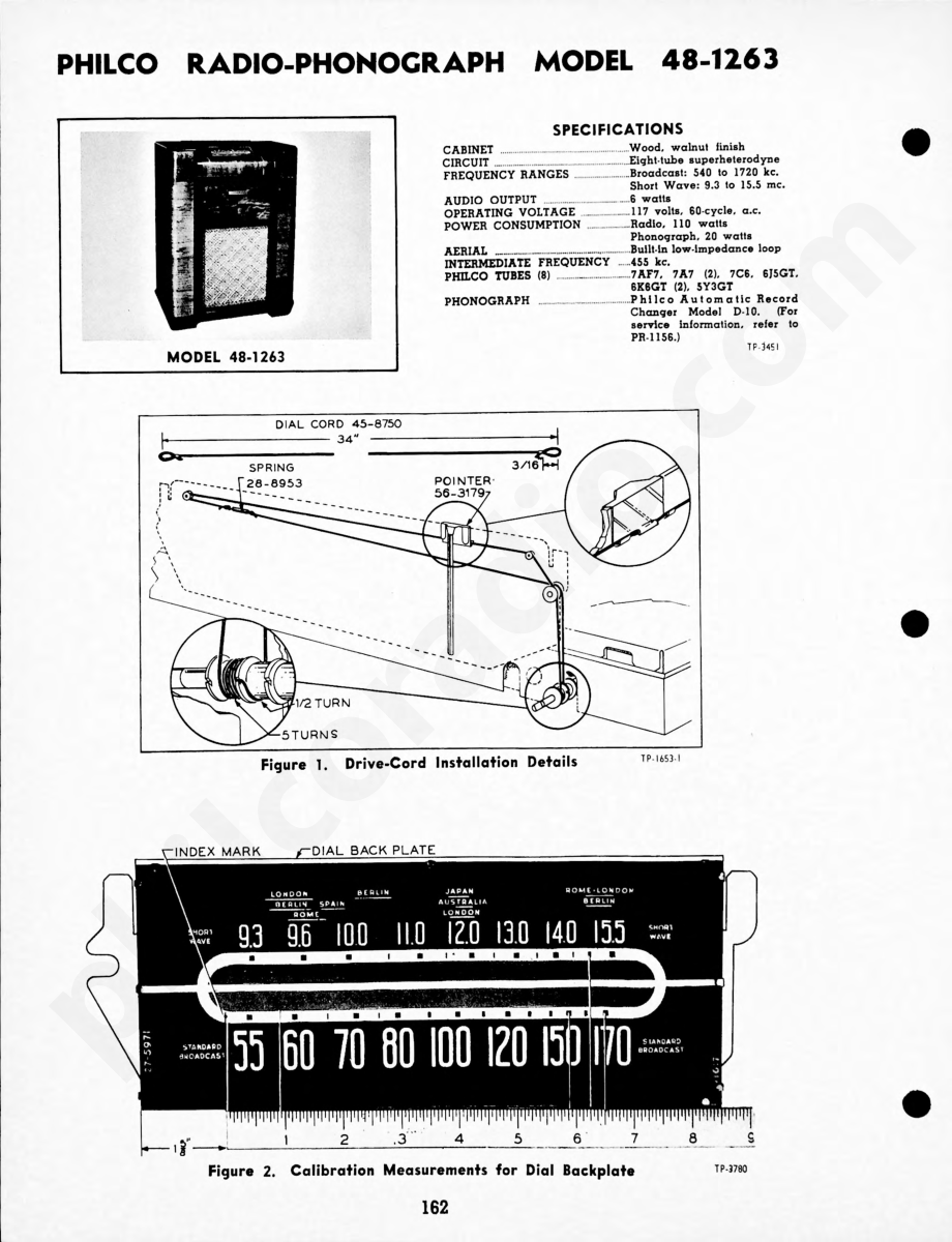 Philco Radio-Phonograph Model 48-1284维修电路原理图.pdf_第1页
