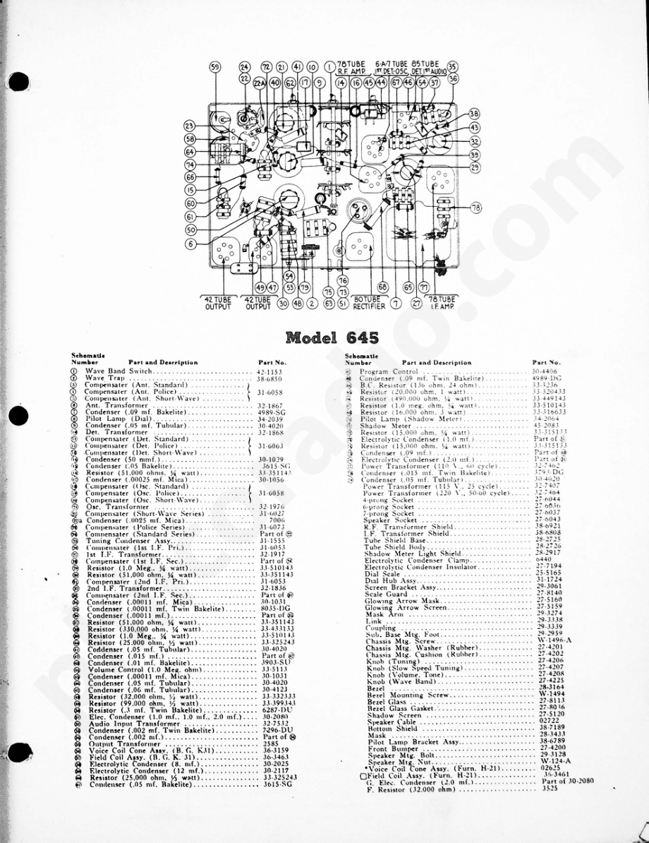 philco Model 645 电路原理图.pdf_第2页