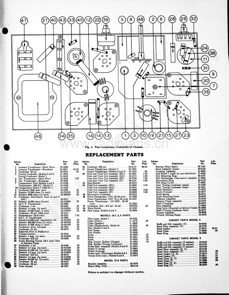 philco Models 38-7, 38-8, 38-9 维修电路原理图.pdf_第3页
