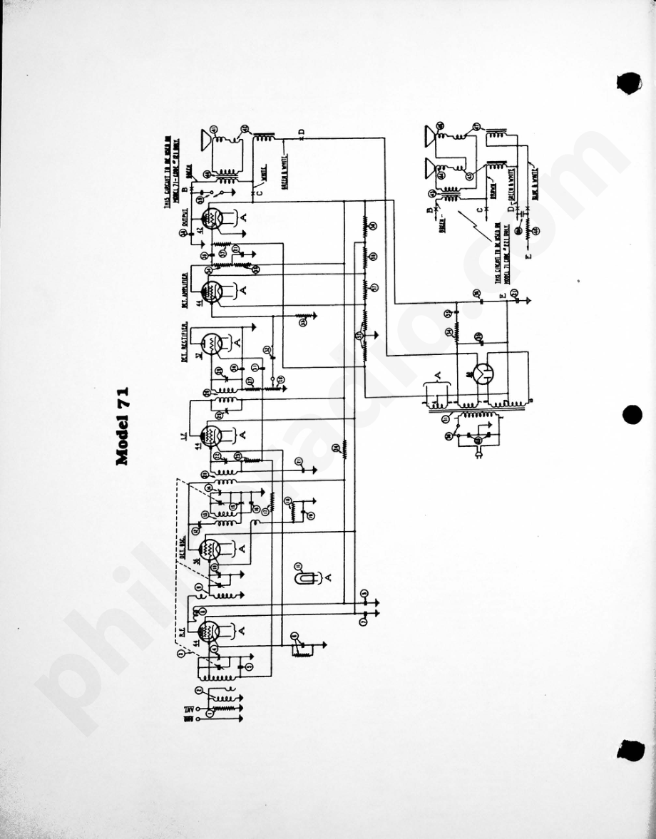 philco Model 71 电路原理图.pdf_第1页
