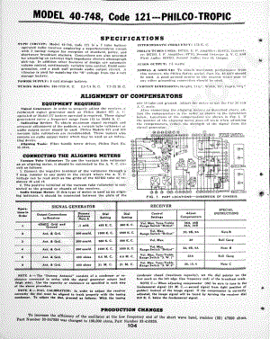 philco Aligning Procedure Model L-1660 维修电路原理图.pdf