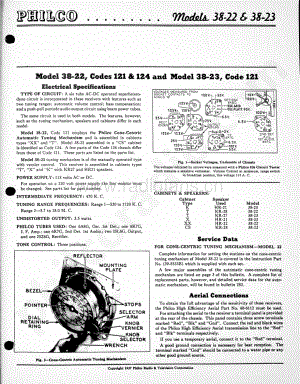 philco Models 38-22 & 38-23 维修电路原理图.pdf