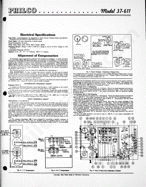 philco Model 37-611 维修电路原理图.pdf