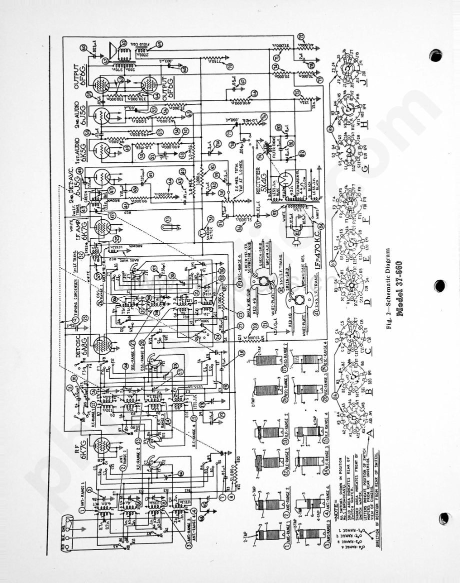 philco Model 37-660 维修电路原理图.pdf_第2页