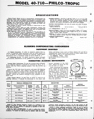 philco Aligning Procedure Model P-1635 维修电路原理图.pdf