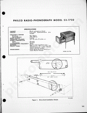 Philco Radio-Phonograph Model 53-1750维修电路原理图.pdf