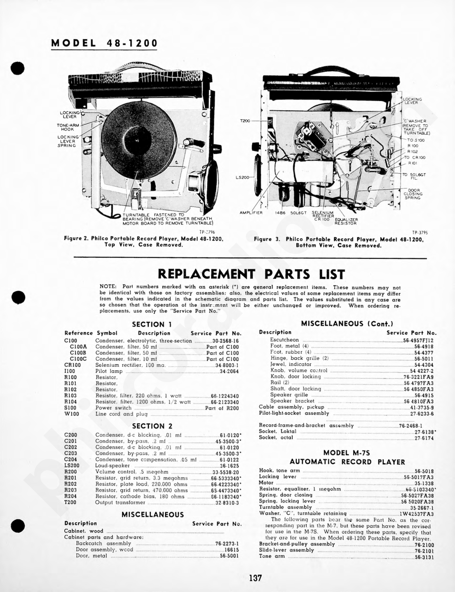 Philco Radio-Phonograph Model 48-1263维修电路原理图.pdf_第2页