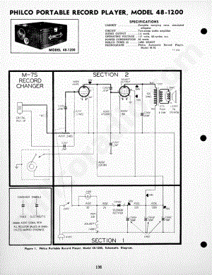 Philco Radio-Phonograph Model 48-1263维修电路原理图.pdf