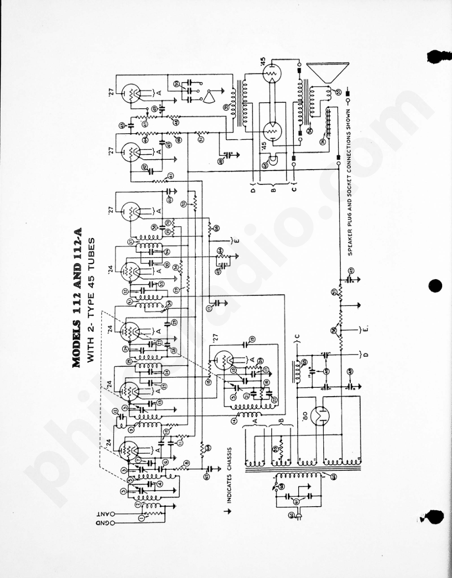 philco Models 112 and 112-A (2-45 Output) 电路原理图.pdf_第1页