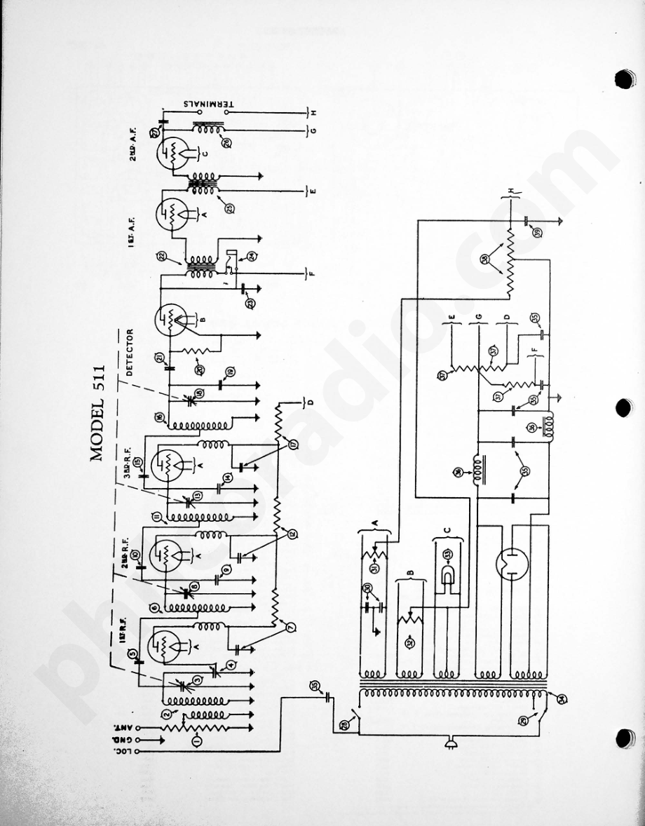 philco Model 511 电路原理图.pdf_第1页