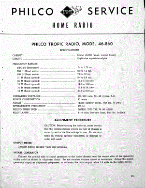 philco Model 46-860维修电路原理图.pdf
