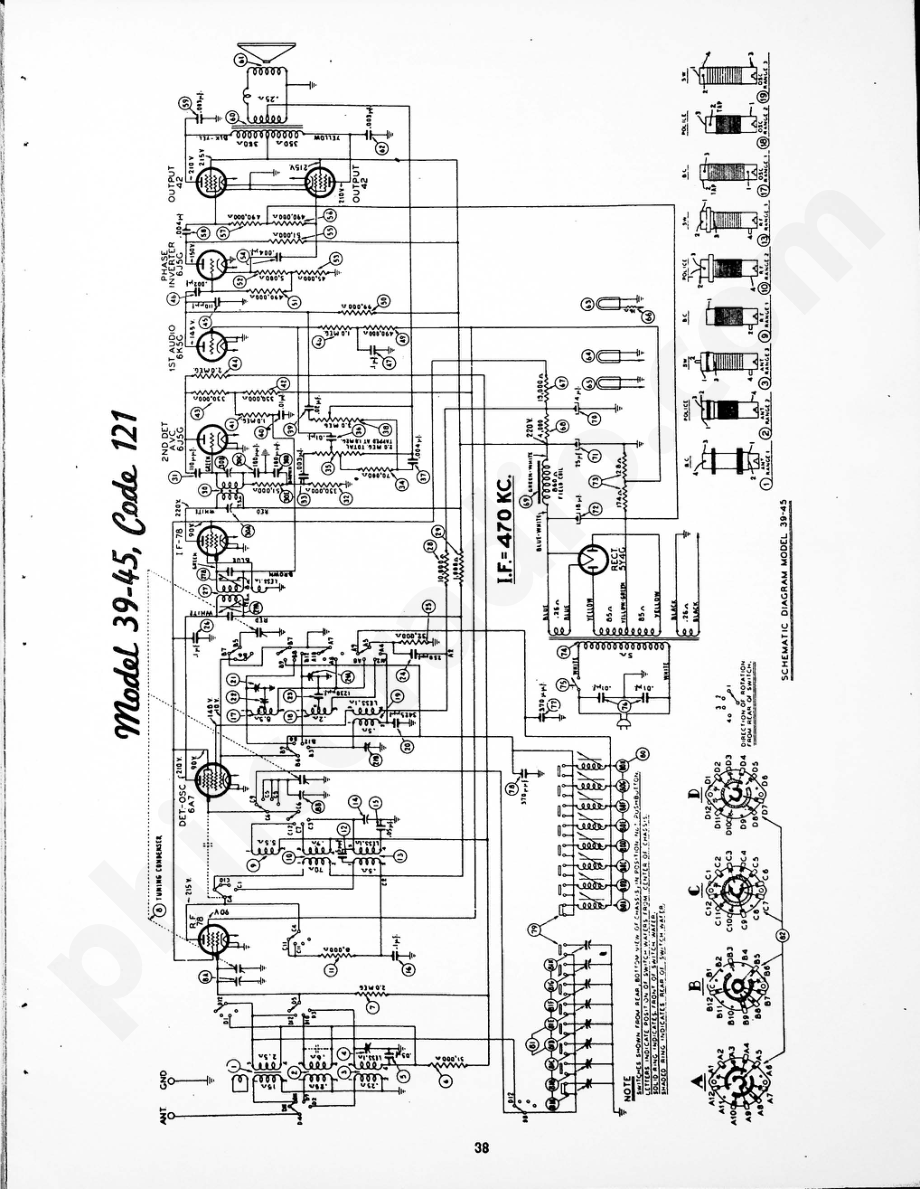 Philco Model 39-45, Code 121 维修电路原理图.pdf_第2页