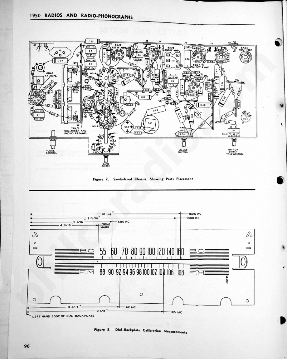 Philco Radio-Phonograph Models 50-1721, 50-1723 and 50-1724维修电路原理图.pdf_第2页