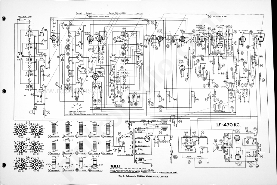 philco Model 38-116 (125) 维修电路原理图.pdf_第3页