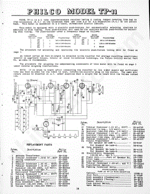 Philco Model TP-11 维修电路原理图.pdf