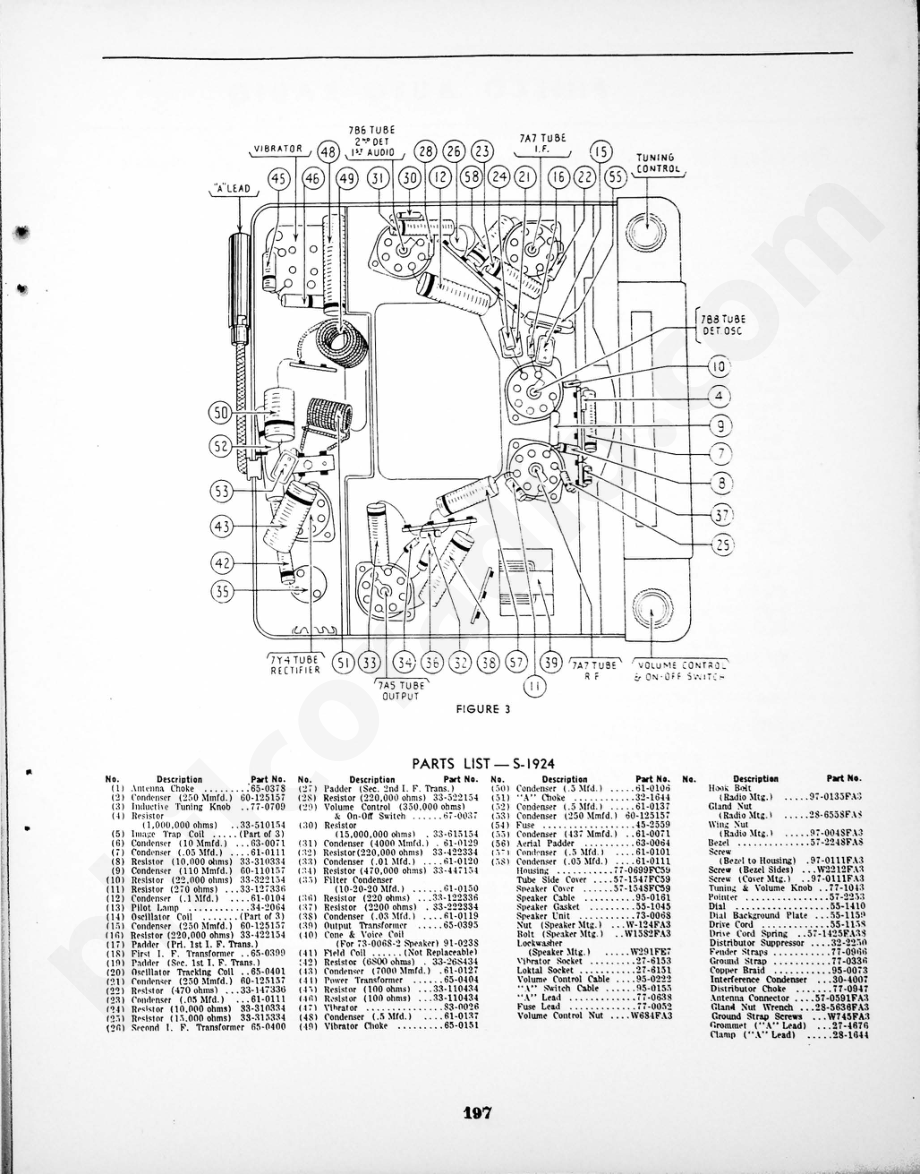 philco Studebaker Model S-1924 Custom Auto Radio 维修电路原理图.pdf_第3页