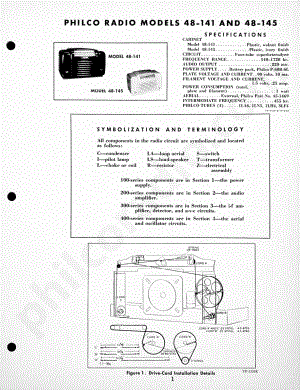 Philco Radio Models 48-141 and 48-145维修电路原理图.pdf
