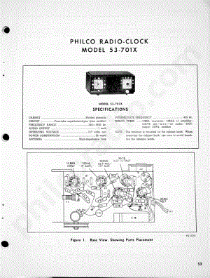 Philco Radio-Clock Model 53-701X维修电路原理图.pdf