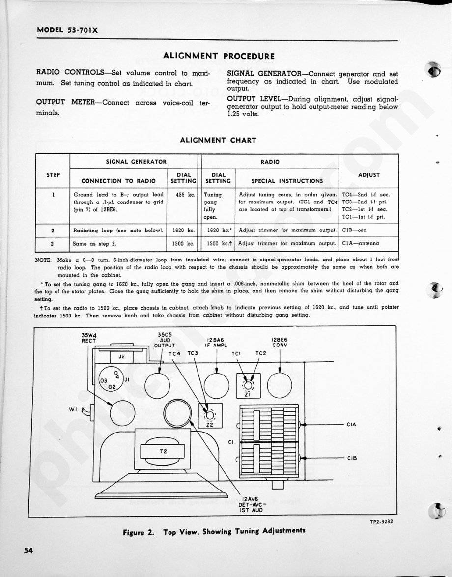 Philco Radio-Clock Model 53-701X维修电路原理图.pdf_第2页
