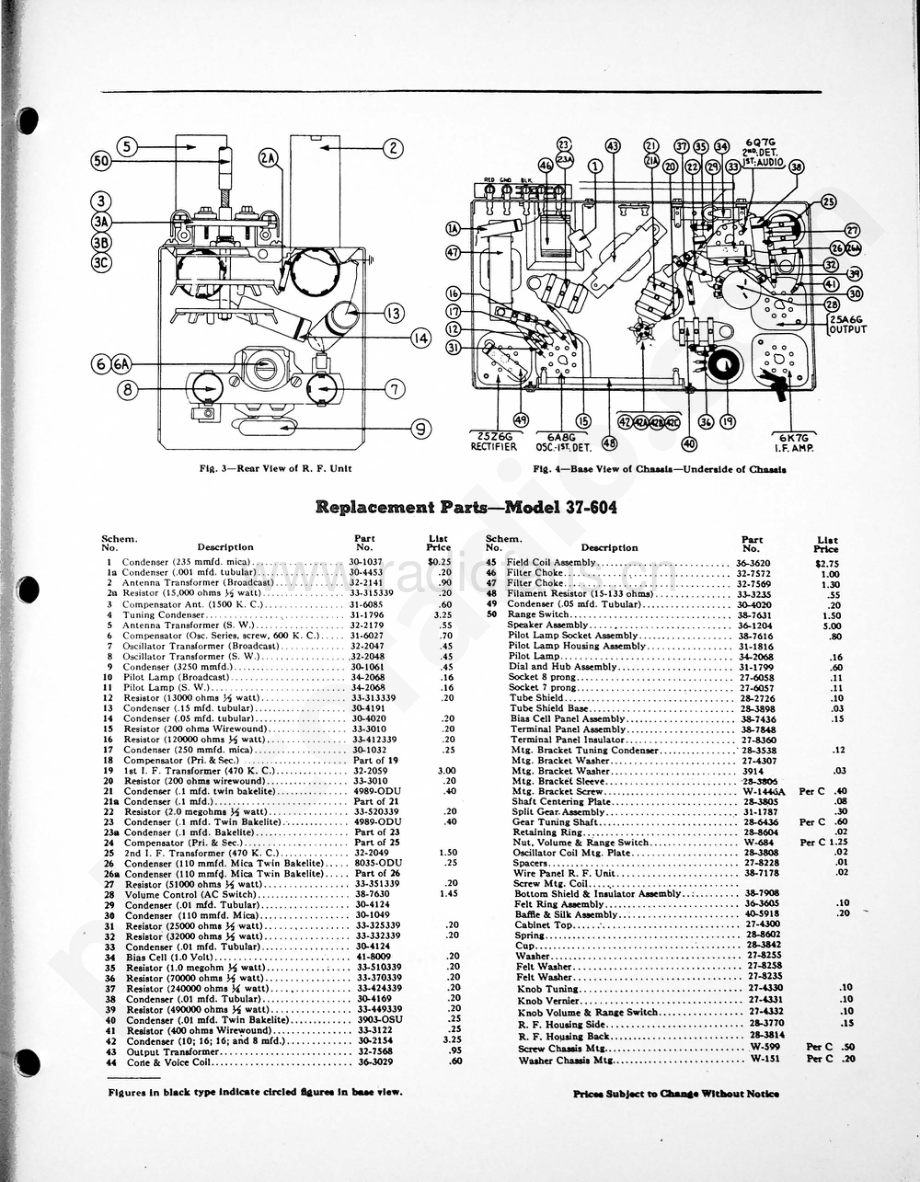 philco Model 37-604 维修电路原理图.pdf_第3页