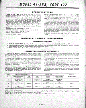 philco Radio-Phonograph Model 41-601, Code 121维修电路原理图.pdf