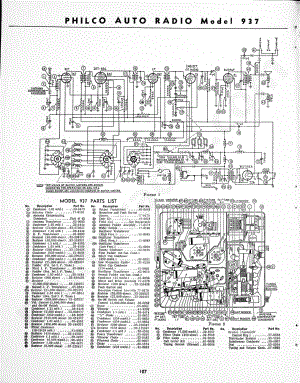 Philco Auto Radio Model 937 维修电路原理图.pdf