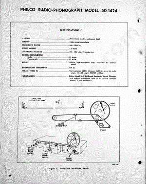 Philco Radio-Phonograph Model 50-1424维修电路原理图.pdf