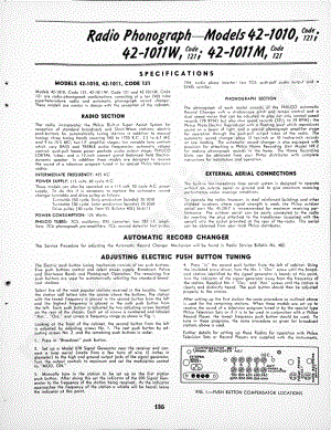 philco Radio-Phonograph Models 42-1010, Code 121; 42-1011W, Code 121; 42-1011M, Code 121 维修电路原理图.pdf