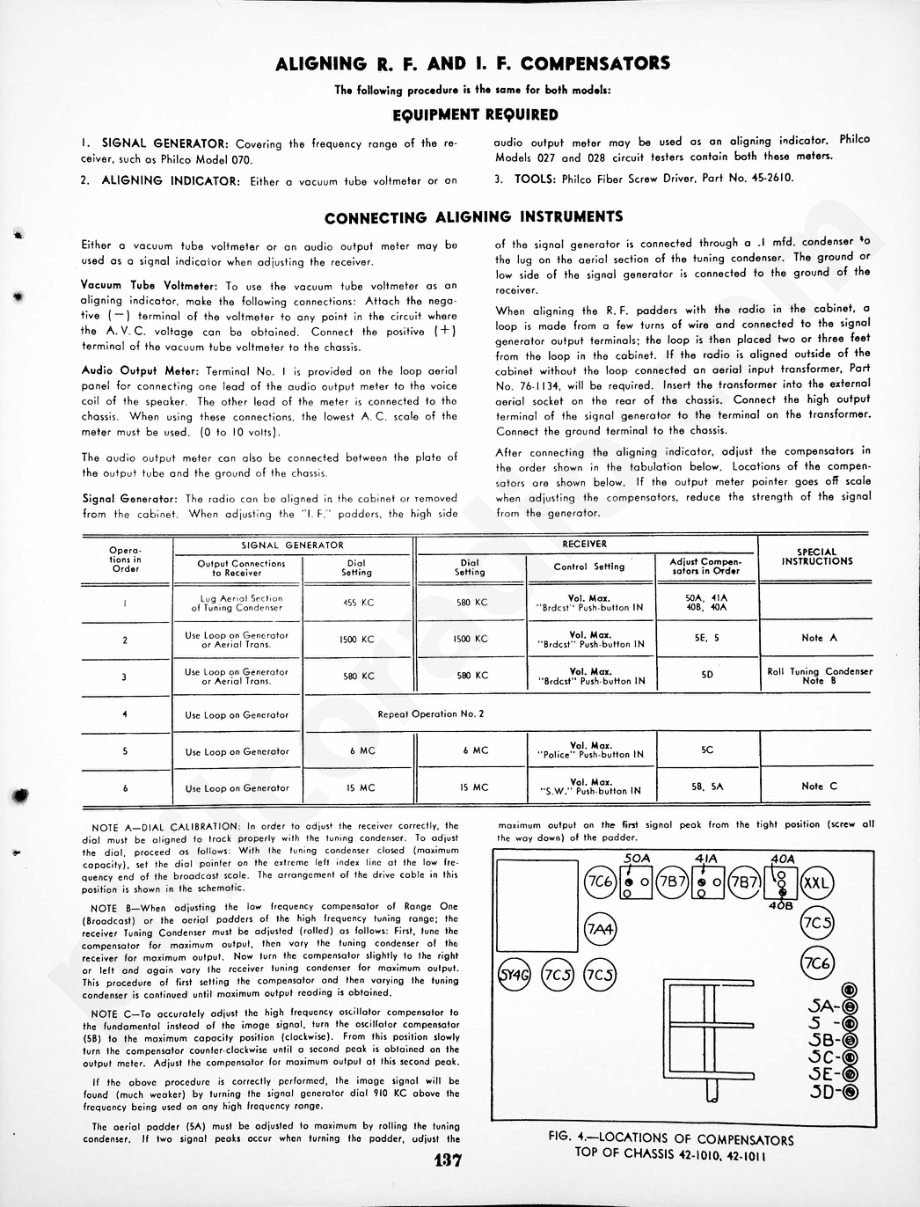 philco Radio-Phonograph Models 42-1010, Code 121; 42-1011W, Code 121; 42-1011M, Code 121 维修电路原理图.pdf_第3页