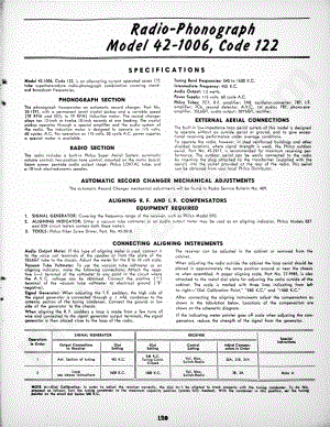 philco Radio-Phonograph Model 42-1006, Code 122 维修电路原理图.pdf