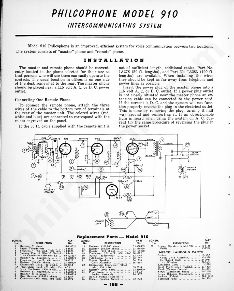 philco Model AR-65维修电路原理图.pdf_第1页