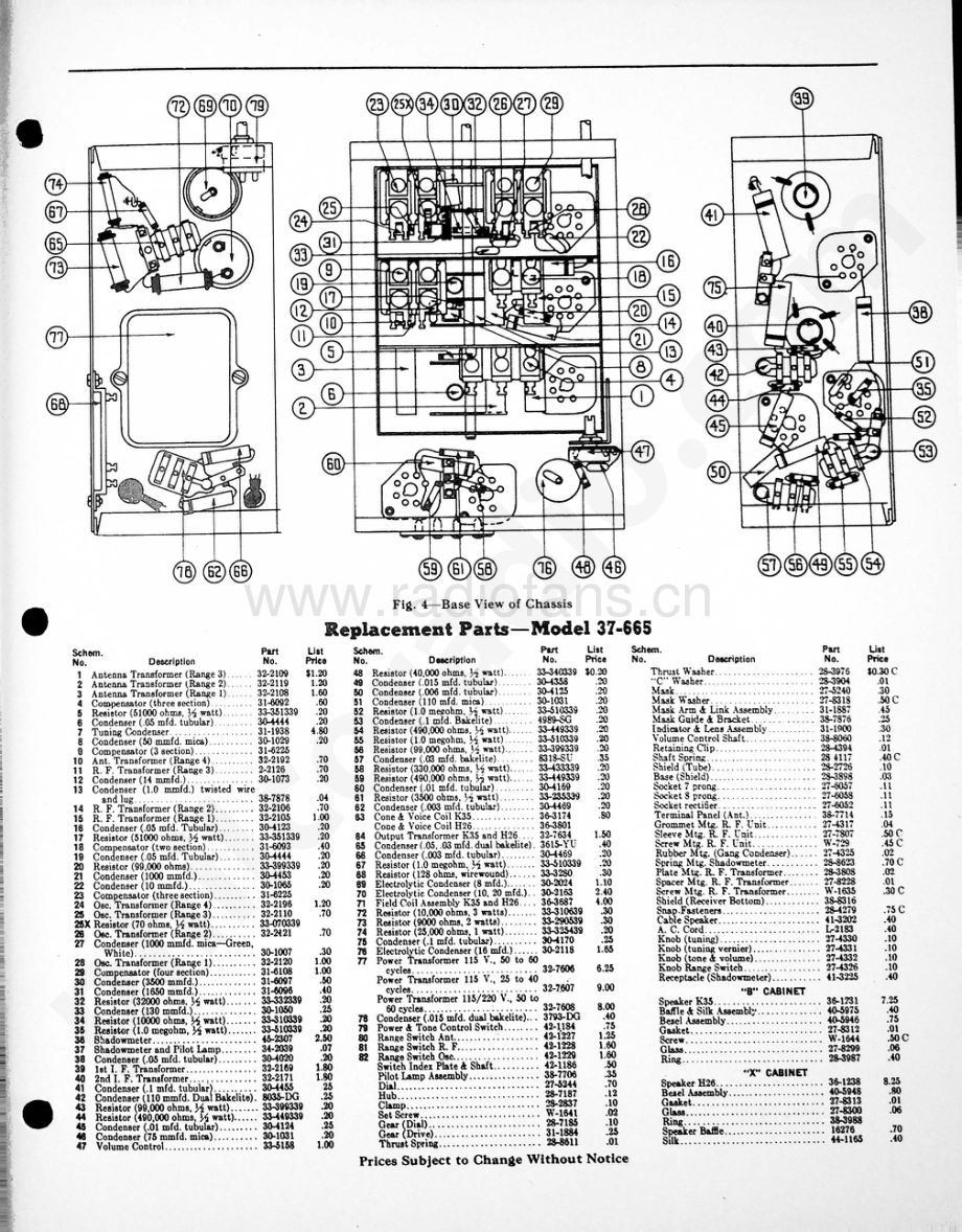 philco Model 37-665 维修电路原理图.pdf_第3页