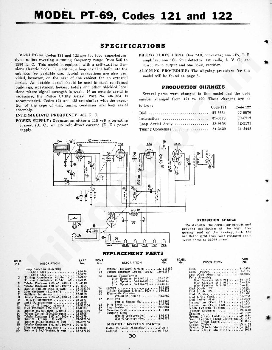 philco Model L-1560 维修电路原理图.pdf_第1页
